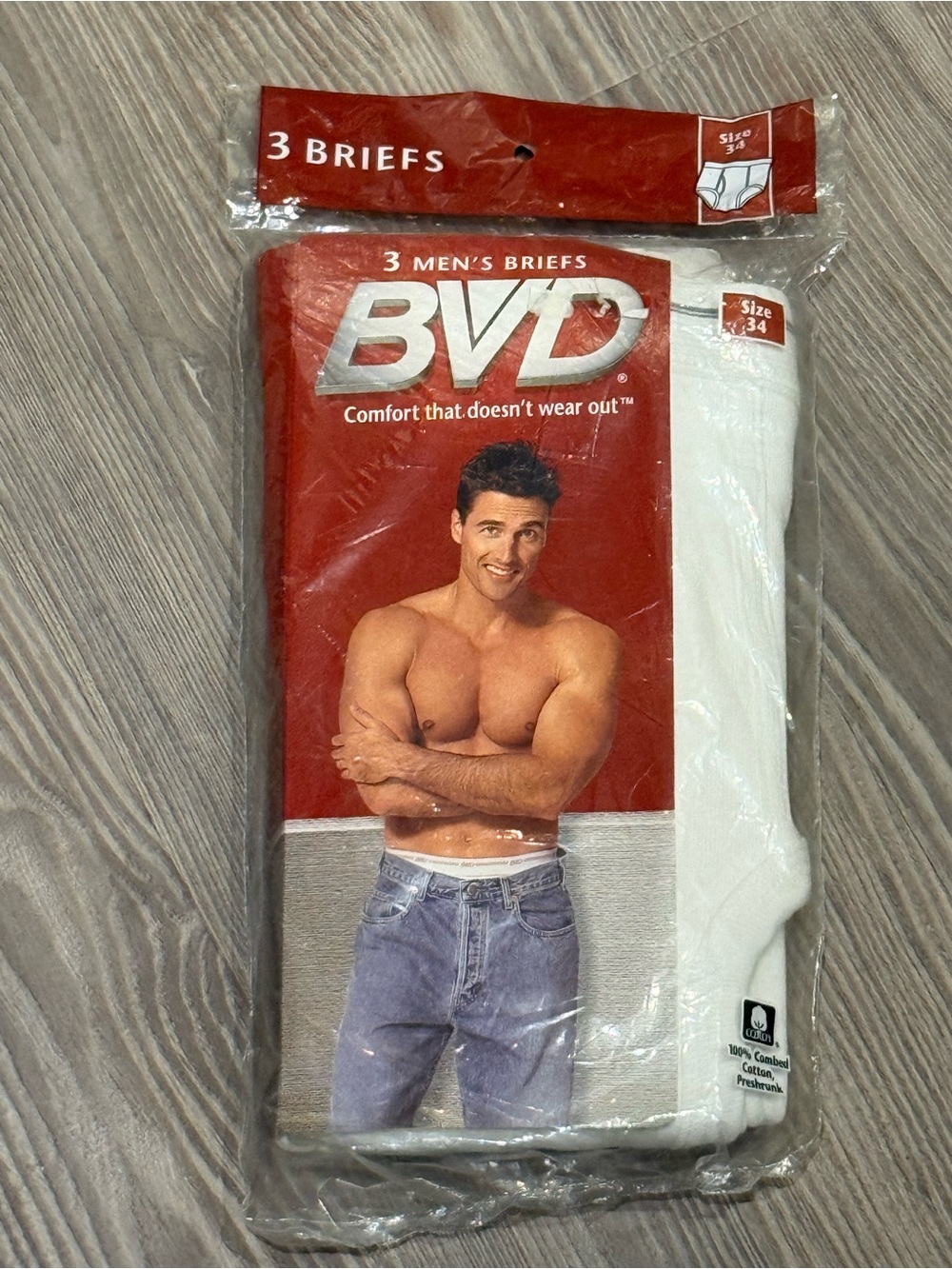 BVD Men’s White Briefs | 3 Pack | Size 34 | Made in USA | NOS Deadstock